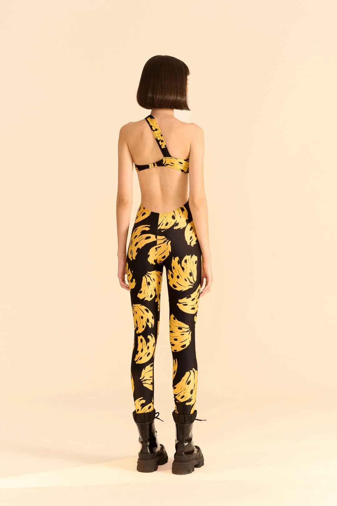 Farm Rio Black Bossa Banana Lycra Jumpsuit 4 Farm Rio Black Bossa Banana Lycra Jumpsuit - Image 4