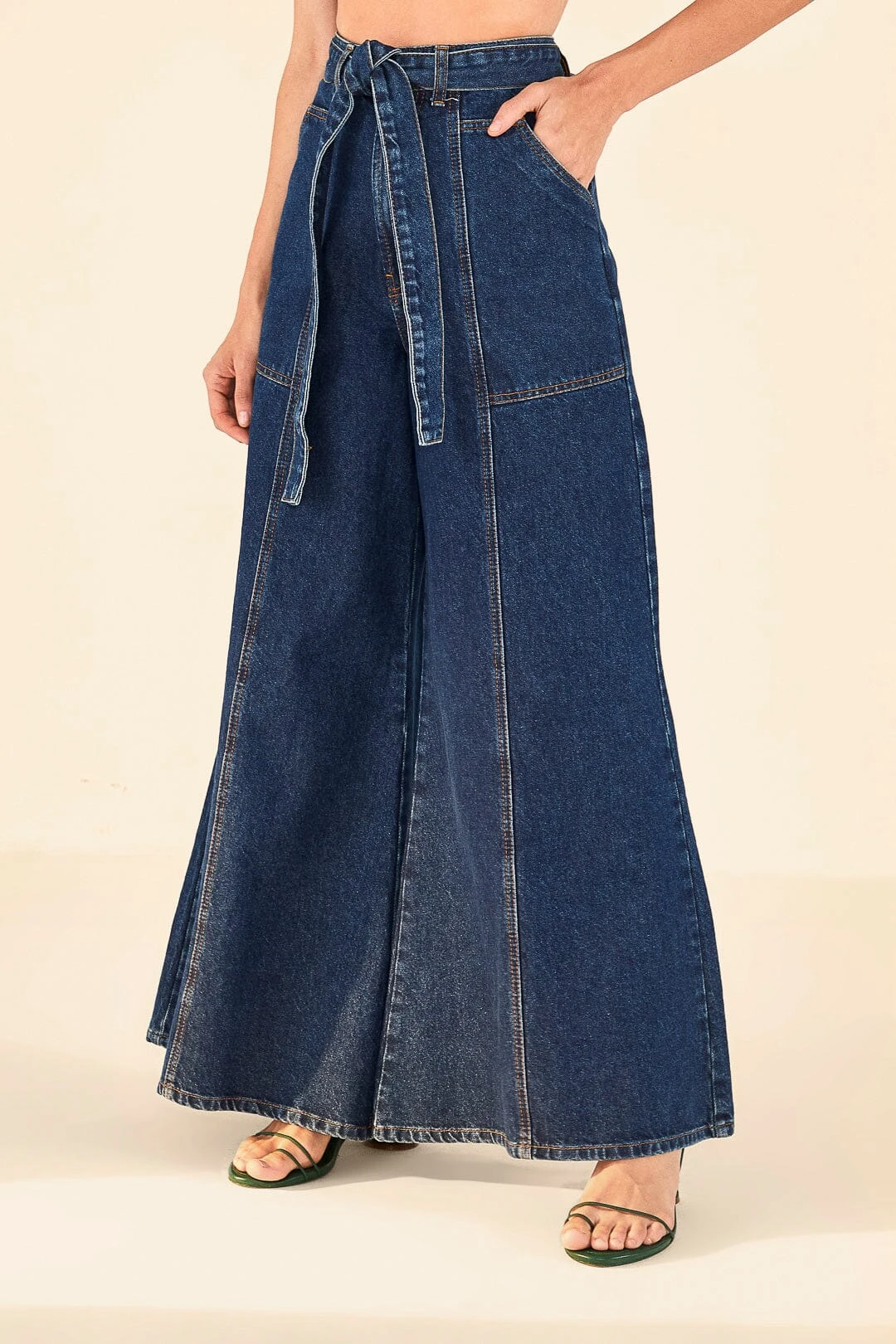 Farm Rio Dark Wash Wide Leg Denim Pants 2 Farm Rio Dark Wash Wide Leg Denim Pants - Image 2
