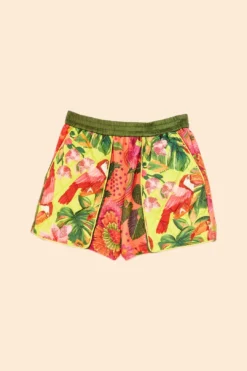 Farm Rio Orange Blooming GardenSweatshorts -Farm Rio Shop 306673 06