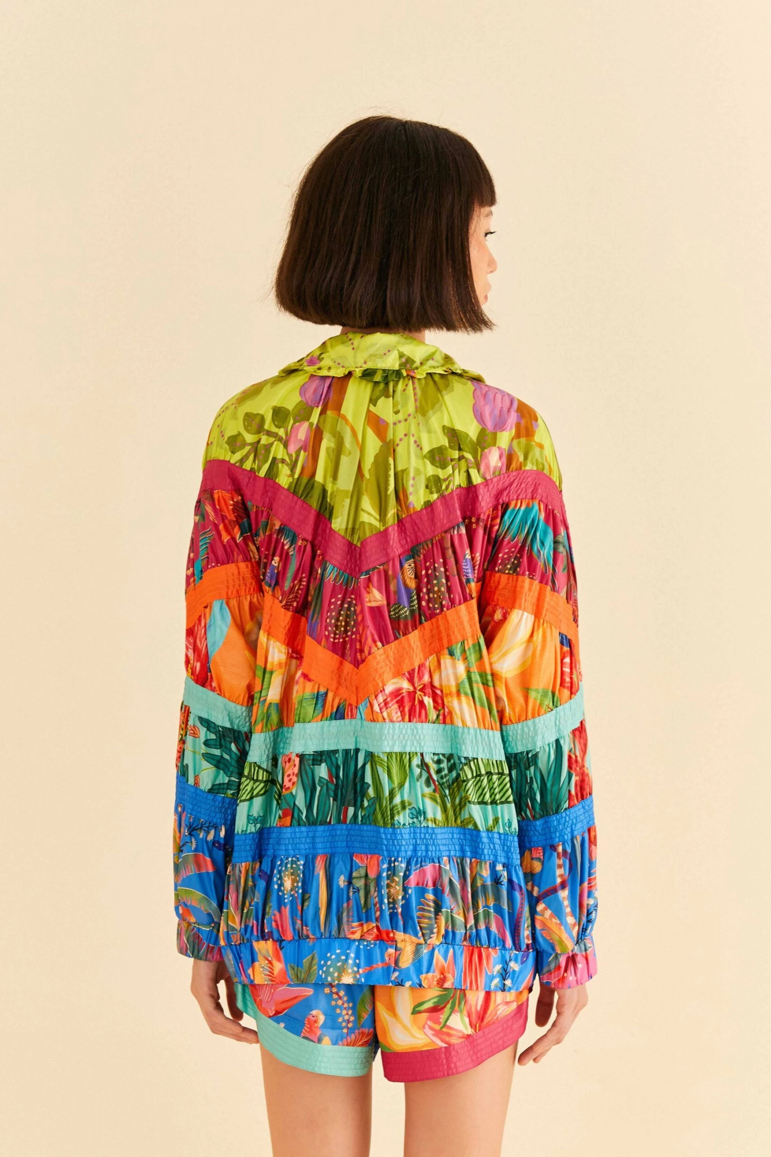 Farm Rio Mixed Prints Windbreaker 4 Farm Rio Mixed Prints Windbreaker - Image 4