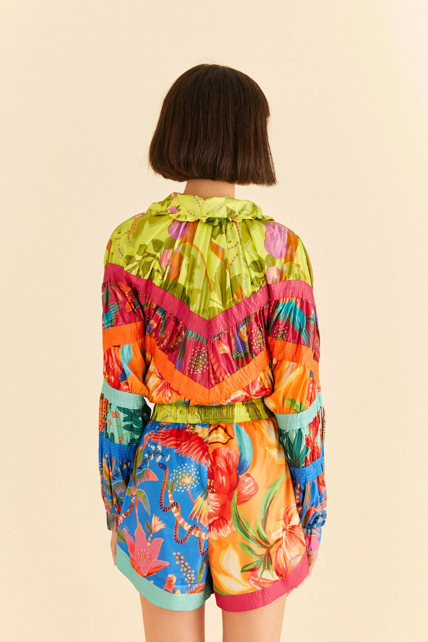 Farm Rio Mixed Prints Nylon Shorts 4 Farm Rio Mixed Prints Nylon Shorts - Image 4