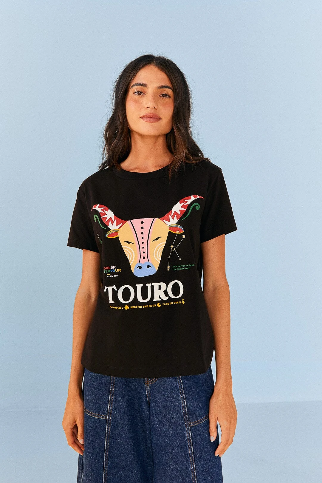 Farm Rio Taurus Zodiac Organic Cotton T-Shirt 2 Farm Rio Taurus Zodiac Organic Cotton T-Shirt - Image 2
