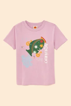 Farm Rio Aquarius Zodiac Organic Cotton T-Shirt -Farm Rio Shop 306699 06