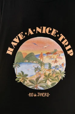 Farm Rio Black Have A Nice Trip Organic Cotton Jumpsuit 6 Farm Rio Black Have A Nice Trip Organic Cotton Jumpsuit -Farm Rio Shop 306707 04