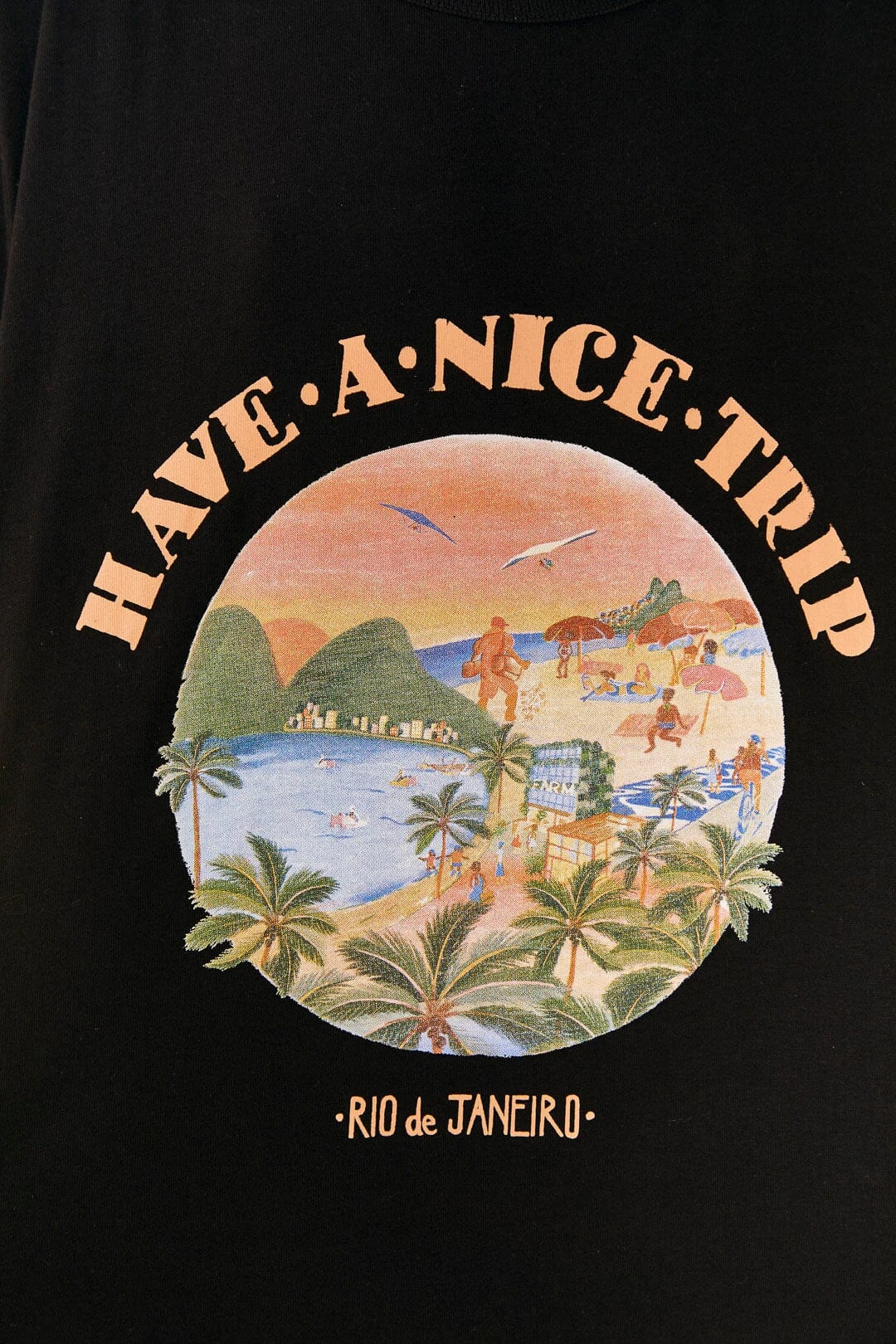 Farm Rio Black Have A Nice Trip Organic Cotton Jumpsuit 3 Farm Rio Black Have A Nice Trip Organic Cotton Jumpsuit - Image 3