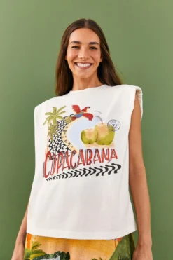 Farm Rio White Copacabana Organic Cotton T-Shirt