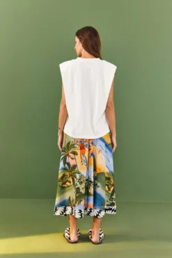 Farm Rio White Copacabana Organic Cotton T-Shirt -Farm Rio Shop 306708 03