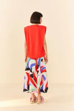 Farm Rio Red Tropical Organic Cotton T-Shirt 7 Farm Rio Red Tropical Organic Cotton T-Shirt -Farm Rio Shop 306713 03