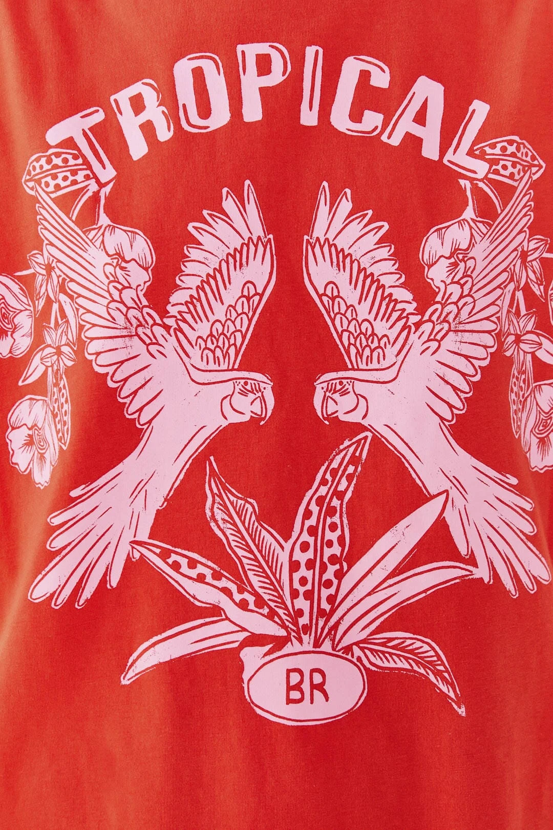 Farm Rio Red Tropical Organic Cotton T-Shirt 4 Farm Rio Red Tropical Organic Cotton T-Shirt - Image 4