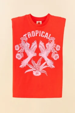 Farm Rio Red Tropical Organic Cotton T-Shirt 9 Farm Rio Red Tropical Organic Cotton T-Shirt -Farm Rio Shop 306713 06