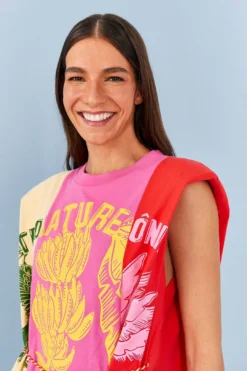 Farm Rio Mixed Prints Organic Cotton Mini Dress -Farm Rio Shop 306714 03