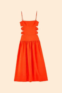 Farm Rio Orange Cut Out Midi Dress -Farm Rio Shop 306742 06 2