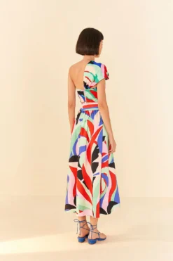 Farm Rio Colorful Monstera Midi Skirt -Farm Rio Shop 306895 04