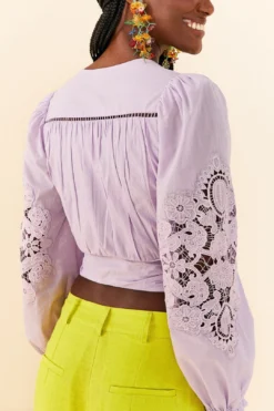Farm Rio Lilac Lace Blouse -Farm Rio Shop 306897 03