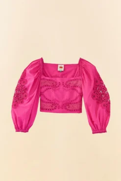 Farm Rio Pink Lace Blouse 11 Farm Rio Pink Lace Blouse -Farm Rio Shop 306900 06