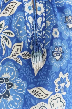 Farm Rio Blue Full Of Flowers Blouse -Farm Rio Shop 306916 05