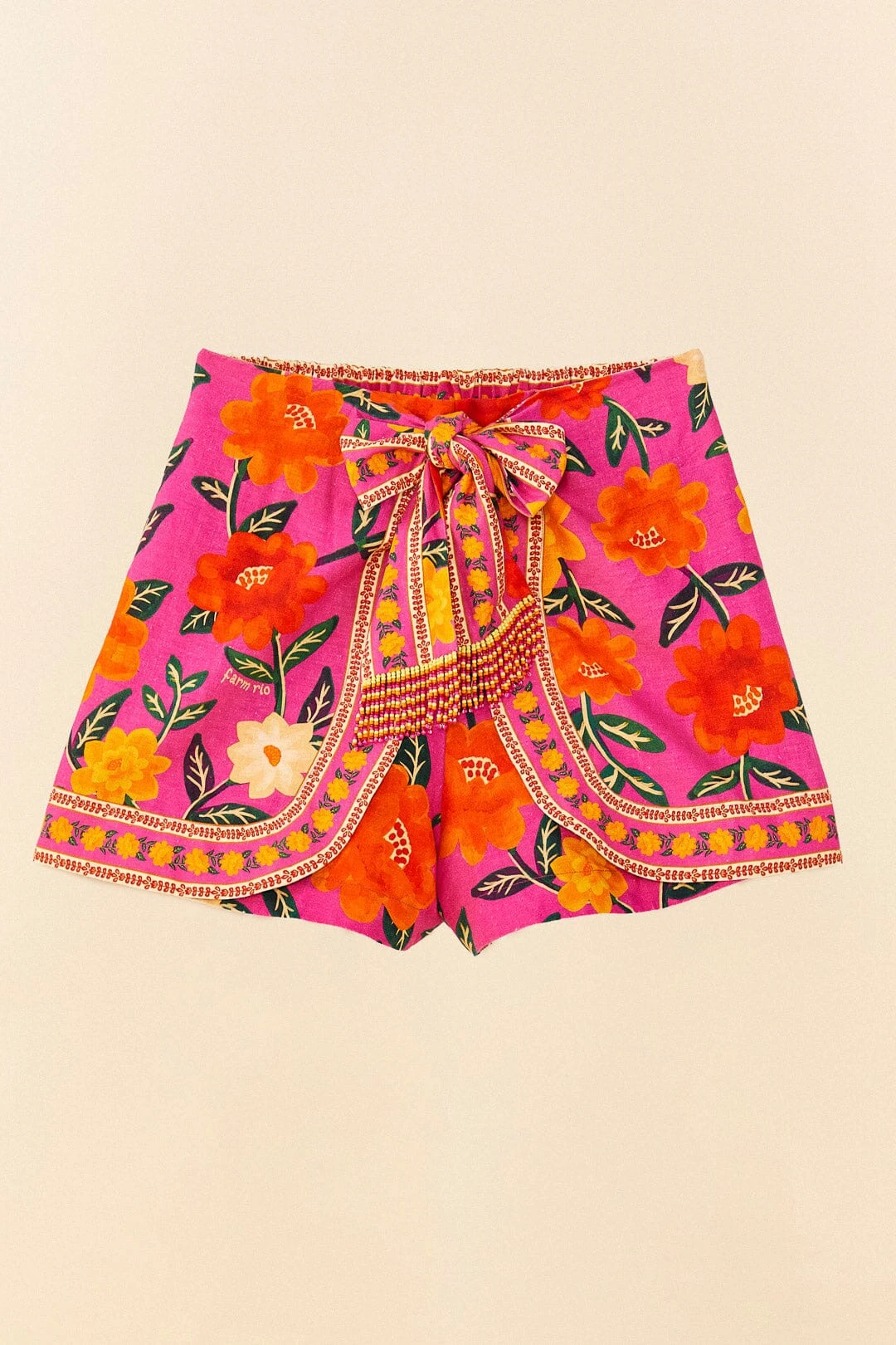 Farm Rio Pink Flower Tapestry Shorts 5 Farm Rio Pink Flower Tapestry Shorts - Image 5