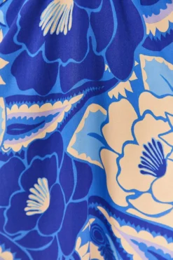 Farm Rio Blue Tropical Groove Lenzing™ Ecovero™ Viscose Midi Dress -Farm Rio Shop 306997 05