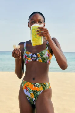 Farm Rio Striped Bananas Bikini Bottom