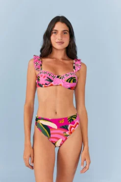 Farm Rio Pink Leopard Forest Underwire Bikini Top -Farm Rio Shop 307080 03