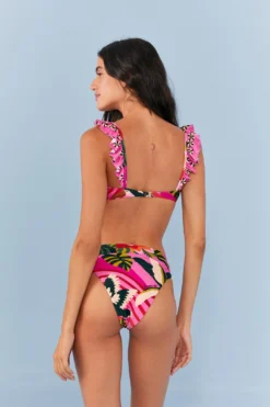 Farm Rio Pink Leopard Forest Underwire Bikini Top -Farm Rio Shop 307080 05