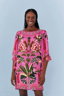 Farm Rio Pink Leopard Forest Cover Up -Farm Rio Shop 307082 03