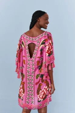 Farm Rio Pink Leopard Forest Cover Up -Farm Rio Shop 307082 05