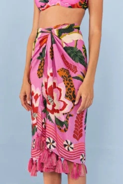 Farm Rio Pink Leopard Forest Sarong -Farm Rio Shop 307083 03