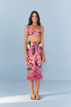 Farm Rio Pink Leopard Forest Sarong -Farm Rio Shop 307083 04