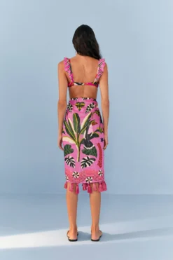 Farm Rio Pink Leopard Forest Sarong -Farm Rio Shop 307083 05
