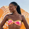 Farm Rio Tropical Woodcut Strapless Bikini Top