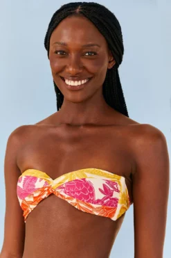 Farm Rio Tropical Woodcut Strapless Bikini Top -Farm Rio Shop 307085 03
