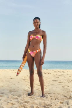 Farm Rio Tropical Woodcut High Leg Bikini Bottom