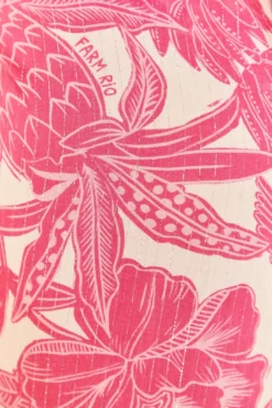 Farm Rio Pink Tropical Woodcut Sarong 10 Farm Rio Pink Tropical Woodcut Sarong -Farm Rio Shop 307090 06
