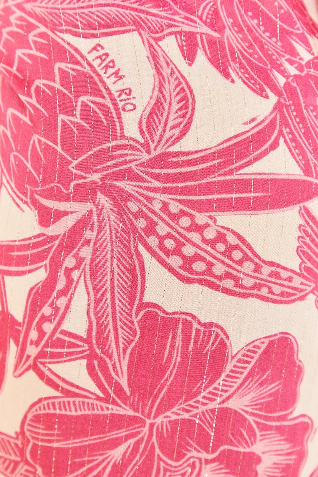 Farm Rio Pink Tropical Woodcut Sarong 5 Farm Rio Pink Tropical Woodcut Sarong - Image 5