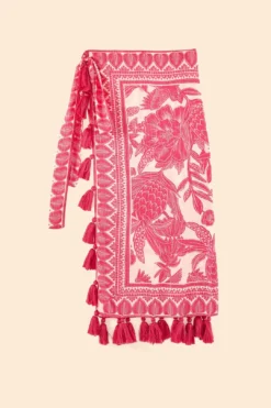 Farm Rio Pink Tropical Woodcut Sarong 11 Farm Rio Pink Tropical Woodcut Sarong -Farm Rio Shop 307090 07