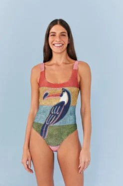 Farm Rio Wonderful Toucans One Piece Swimsuit -Farm Rio Shop 307119 03