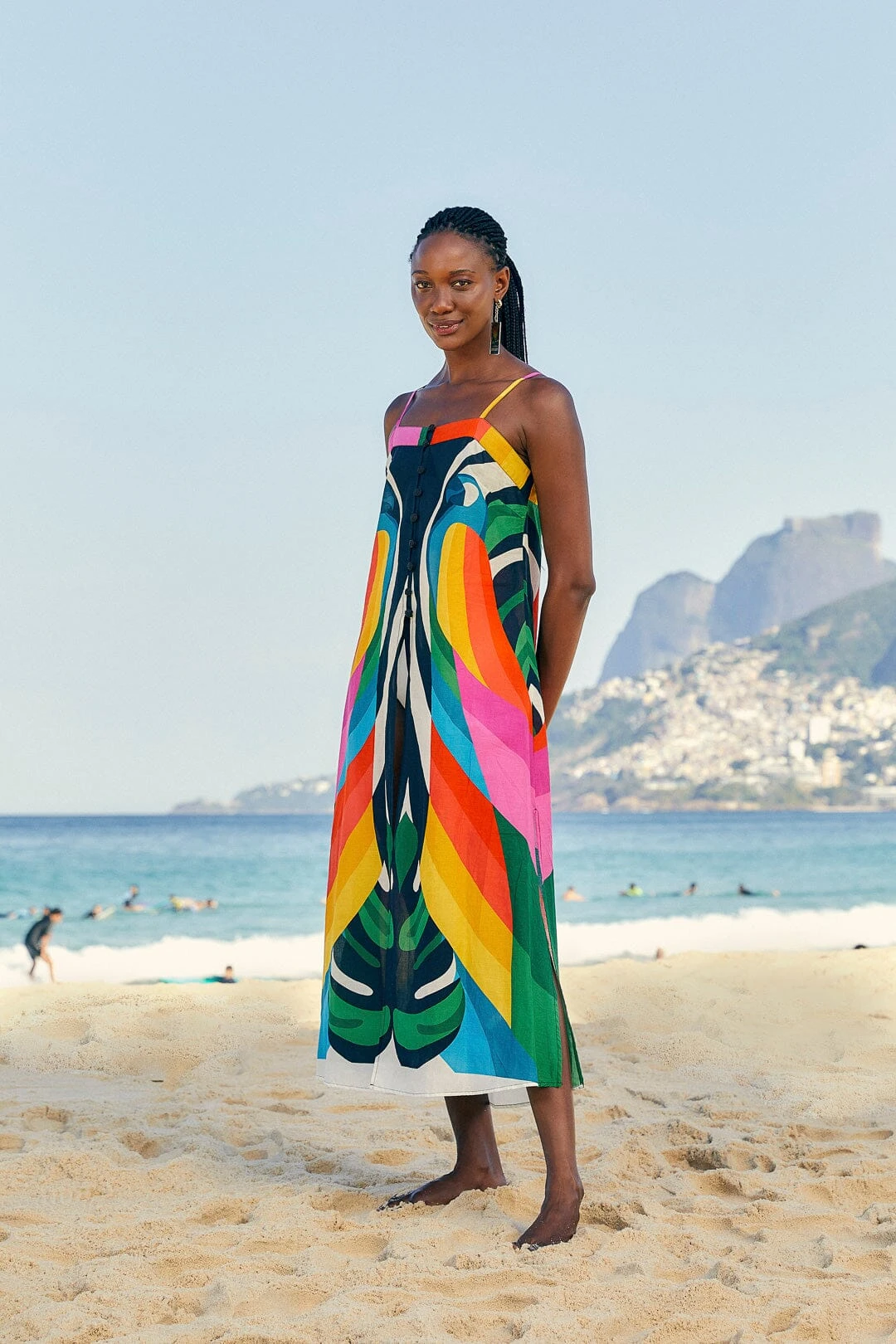 Farm Rio Macaw Stripes Cover Up 1 Farm Rio Macaw Stripes Cover Up