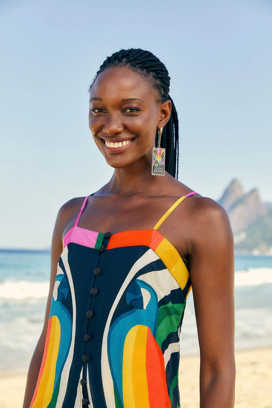 Farm Rio Macaw Stripes Cover Up 2 Farm Rio Macaw Stripes Cover Up - Image 2