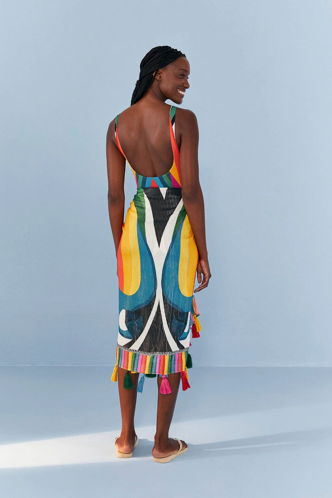 Farm Rio Macaw Stripes Sarong 5 Farm Rio Macaw Stripes Sarong - Image 5