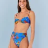 Farm Rio Blue Macaw Party Underwire Bikini Top