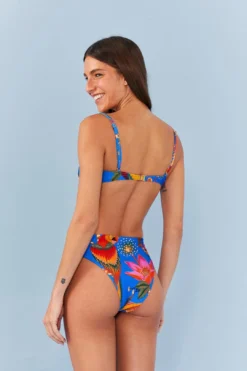 Farm Rio Blue Macaw Party Underwire Bikini Top -Farm Rio Shop 307134 05