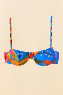 Farm Rio Blue Macaw Party Underwire Bikini Top -Farm Rio Shop 307134 06