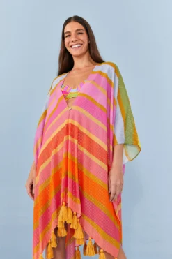 Farm Rio Shiny Stripes Cover Up 8 Farm Rio Shiny Stripes Cover Up -Farm Rio Shop 307151 03