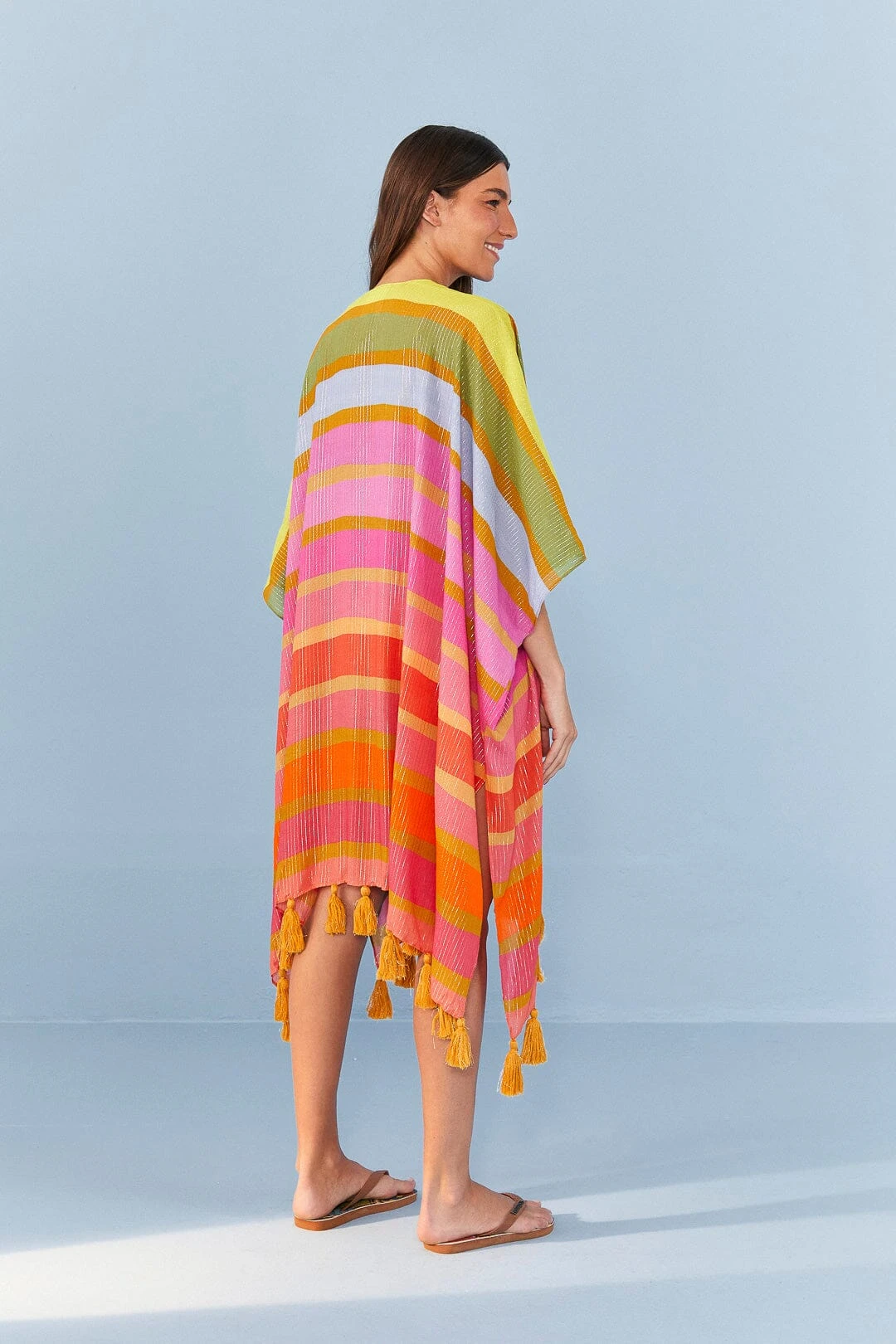 Farm Rio Shiny Stripes Cover Up 4 Farm Rio Shiny Stripes Cover Up - Image 4