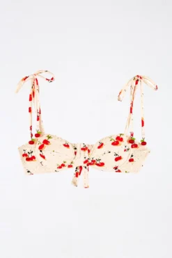 Farm Rio Pitanga Cherry Tie Strap Bikini Top -Farm Rio Shop 307152 05