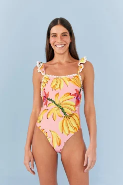 Farm Rio Pink Banana Taste One Piece Swimsuit -Farm Rio Shop 307162 03