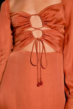 Farm Rio Caramel Cut Out Maxi Dress -Farm Rio Shop 308183 05