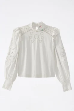 Farm Rio Off-White Romantic Blouse 9 Farm Rio Off-White Romantic Blouse -Farm Rio Shop 308187 06