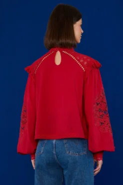 Farm Rio Red Romantic Blouse 7 Farm Rio Red Romantic Blouse -Farm Rio Shop 308188 03